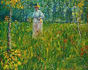 Vincent Van Gogh Femme dans un jardin Sweden oil painting artist